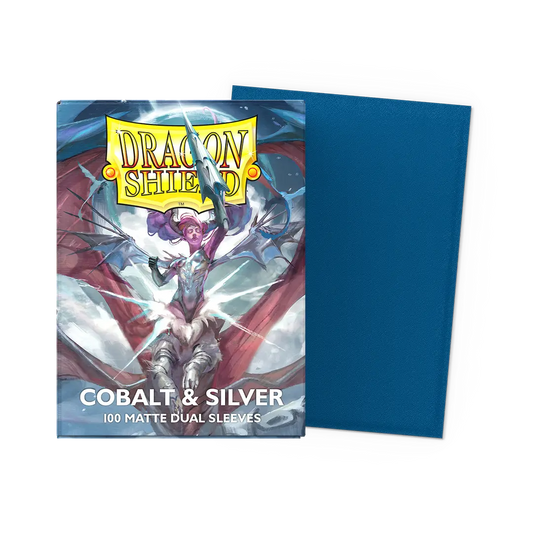 Dragon Shield: Cobalt & Silver Matte Dual Sleeves (100)