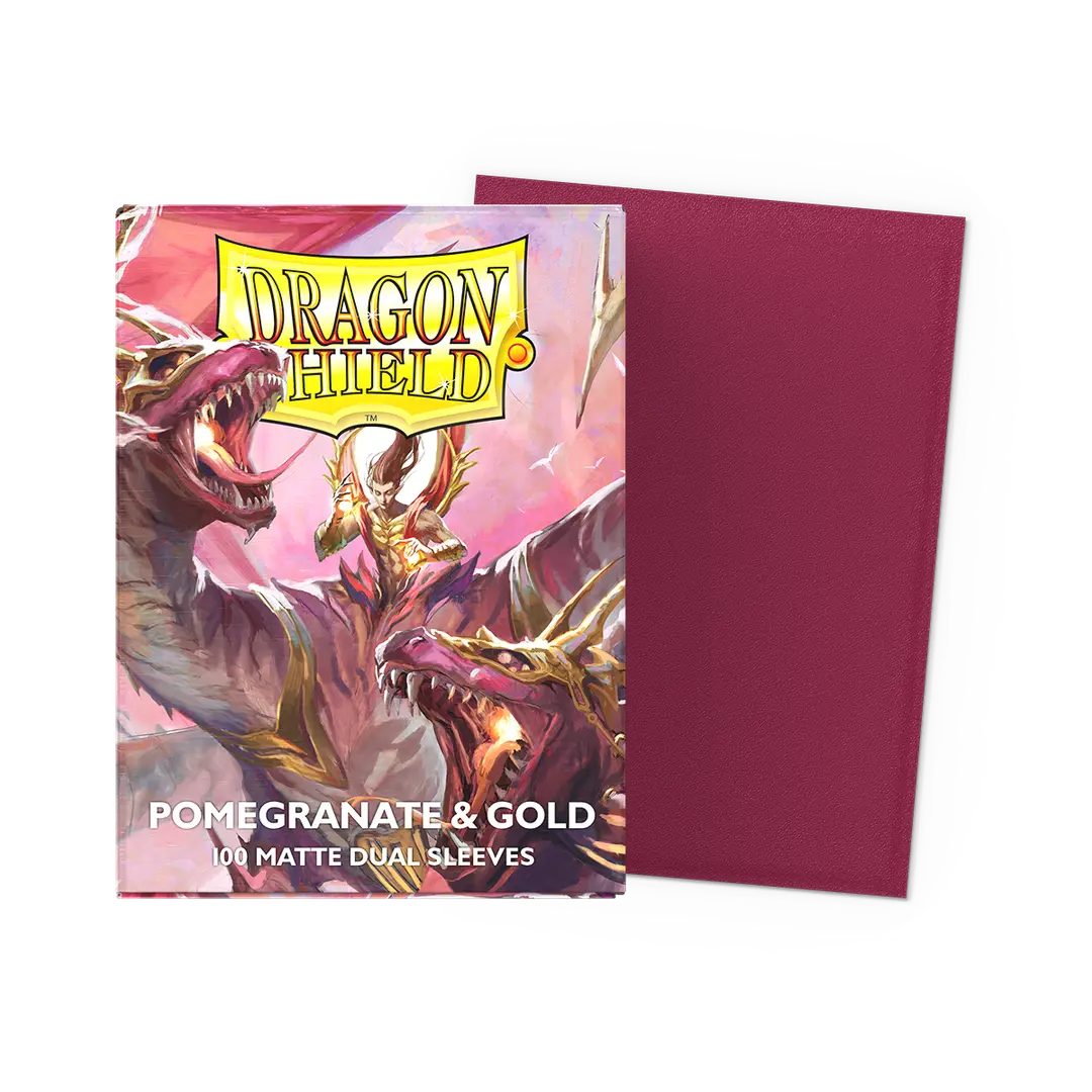 Dragon Shield: Pomegranate & Gold Matte Dual Sleeves (100)