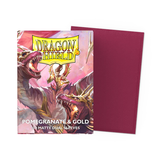 Dragon Shield: Pomegranate & Gold Matte Dual Sleeves (100)