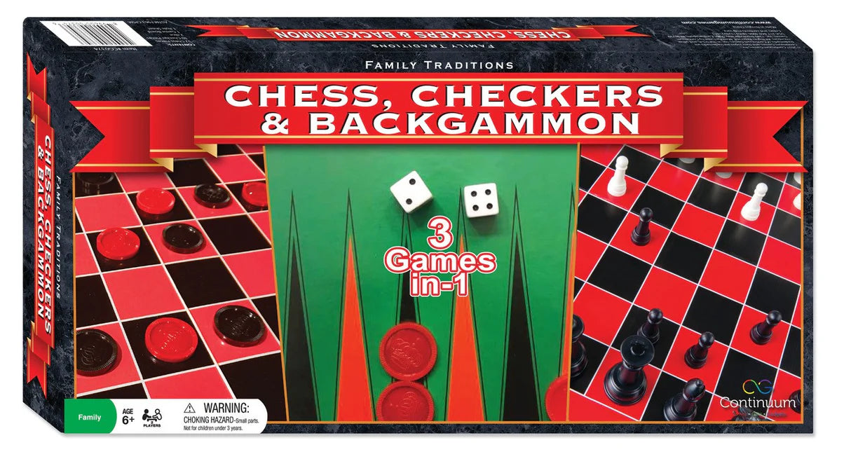 Family Traditions: Chess, Checkers & Backgammon