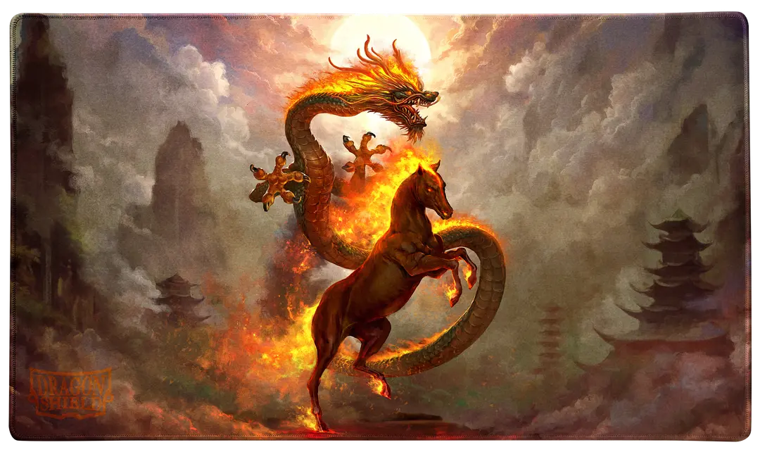 Dragon Shield: Fire Horse Playmat with Tube
