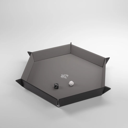 Gamegenic: Hexagonal Magnetic Dice Tray (Black/Gray)