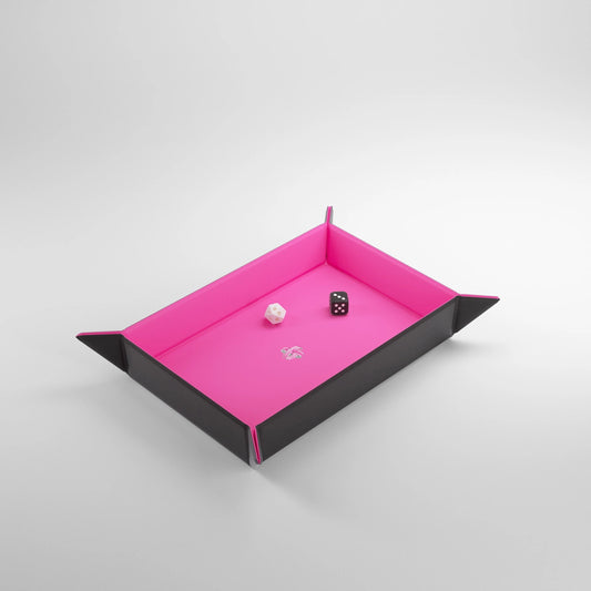 Gamegenic: Rectangular Magnetic Dice Tray (Black/Pink)