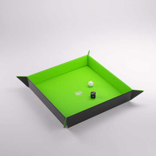 Gamegenic: Square Magnetic Dice Tray (Black/Green)