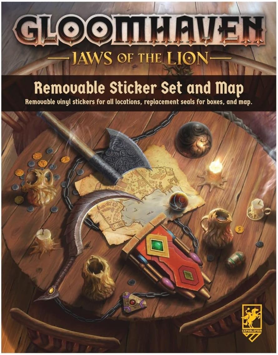 Gloomhaven: Jaws of the Lion - Removable Sticker Set and Map