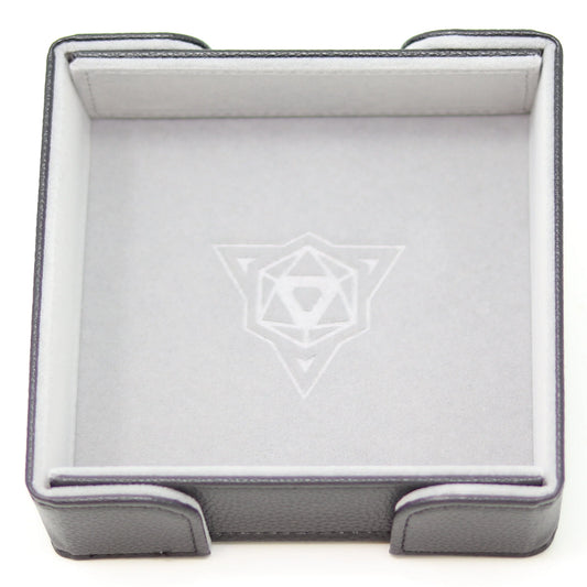 Magnetic Square Folding Dice Tray (Grey)