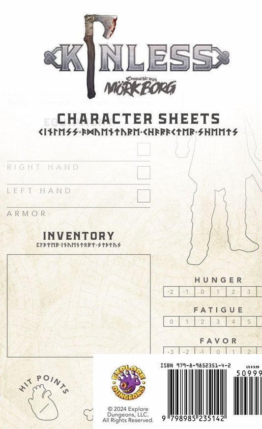 Kinless: Character Sheets