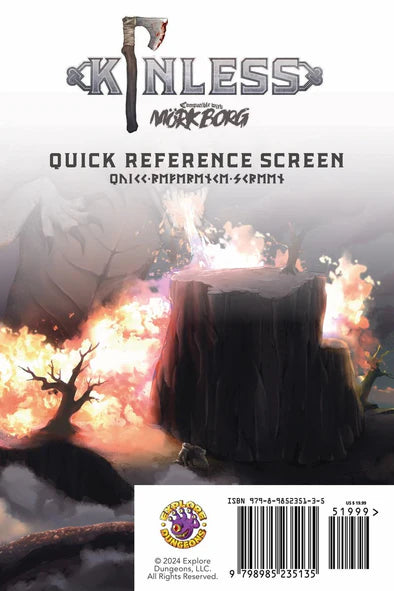 Kinless: Quick Reference Screen