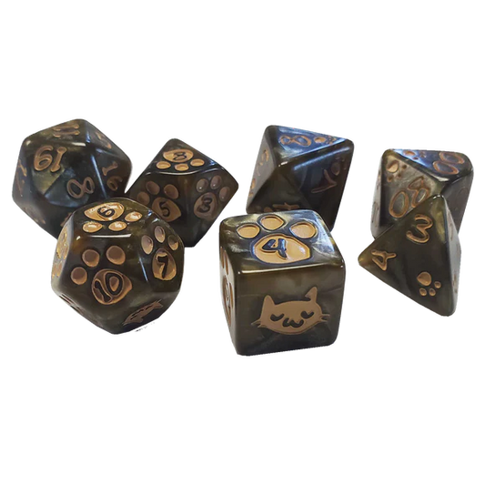 Kitten: Polyhedral Dice Set - Brown