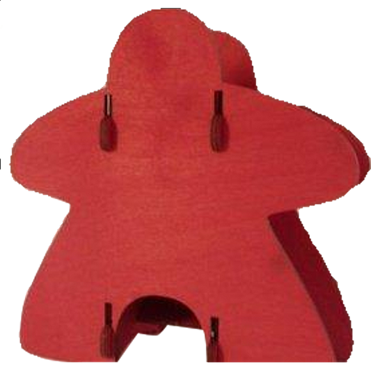 Knockdown Meeple Dice Tower (Red)