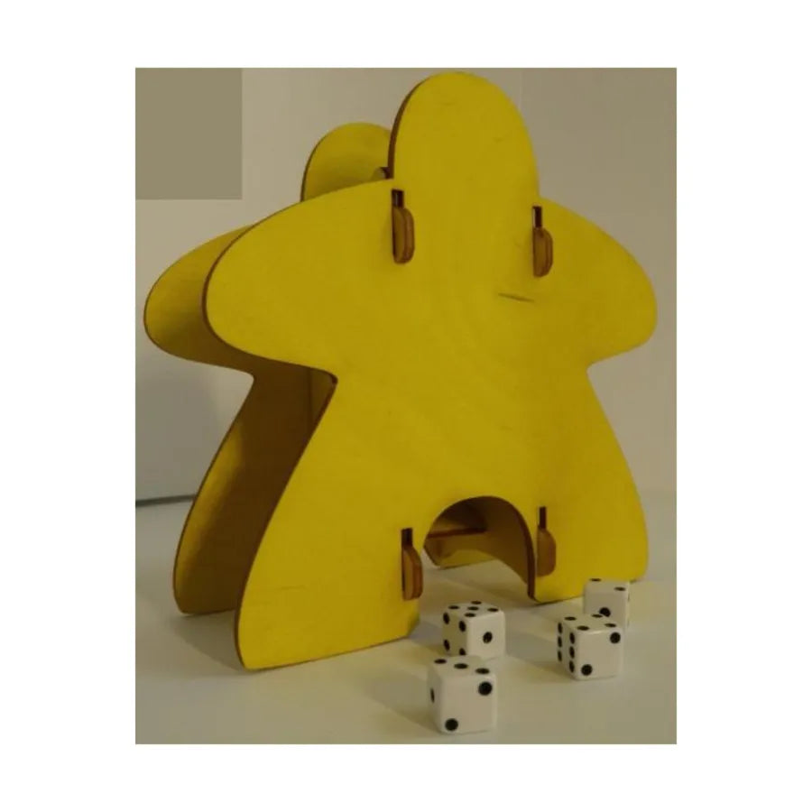 Knockdown Meeple Dice Tower (Yellow)