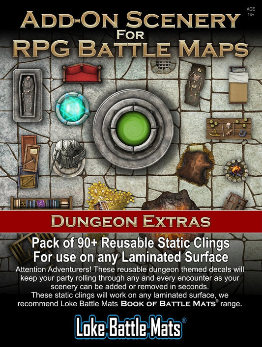 Add-On Scenery for RPG Battle Maps: Dungeon Extras