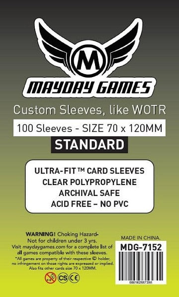 Custom Card Sleeves 70mm x 120mm (100)