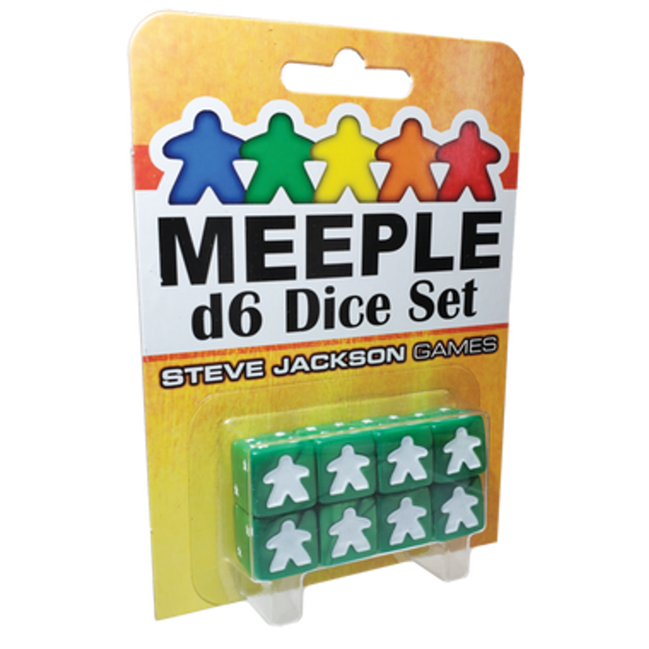 Meeple d6 Dice Set (Green)