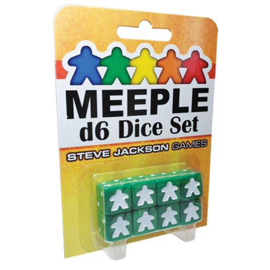 Meeple d6 Dice Set (Green)