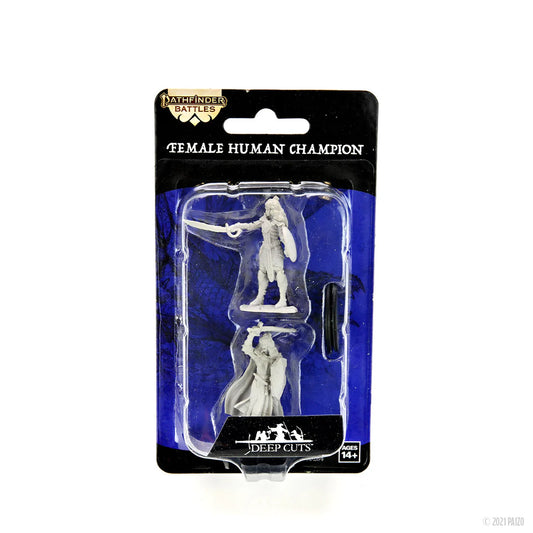 Pathfinder Deep Cuts Miniatures: Female Human Champion