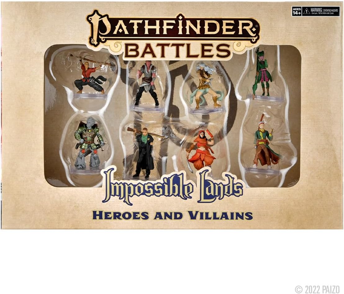 Pathfinder Battles Miniatures, Pre-Painted: Impossible Lands - Heroes and Villains