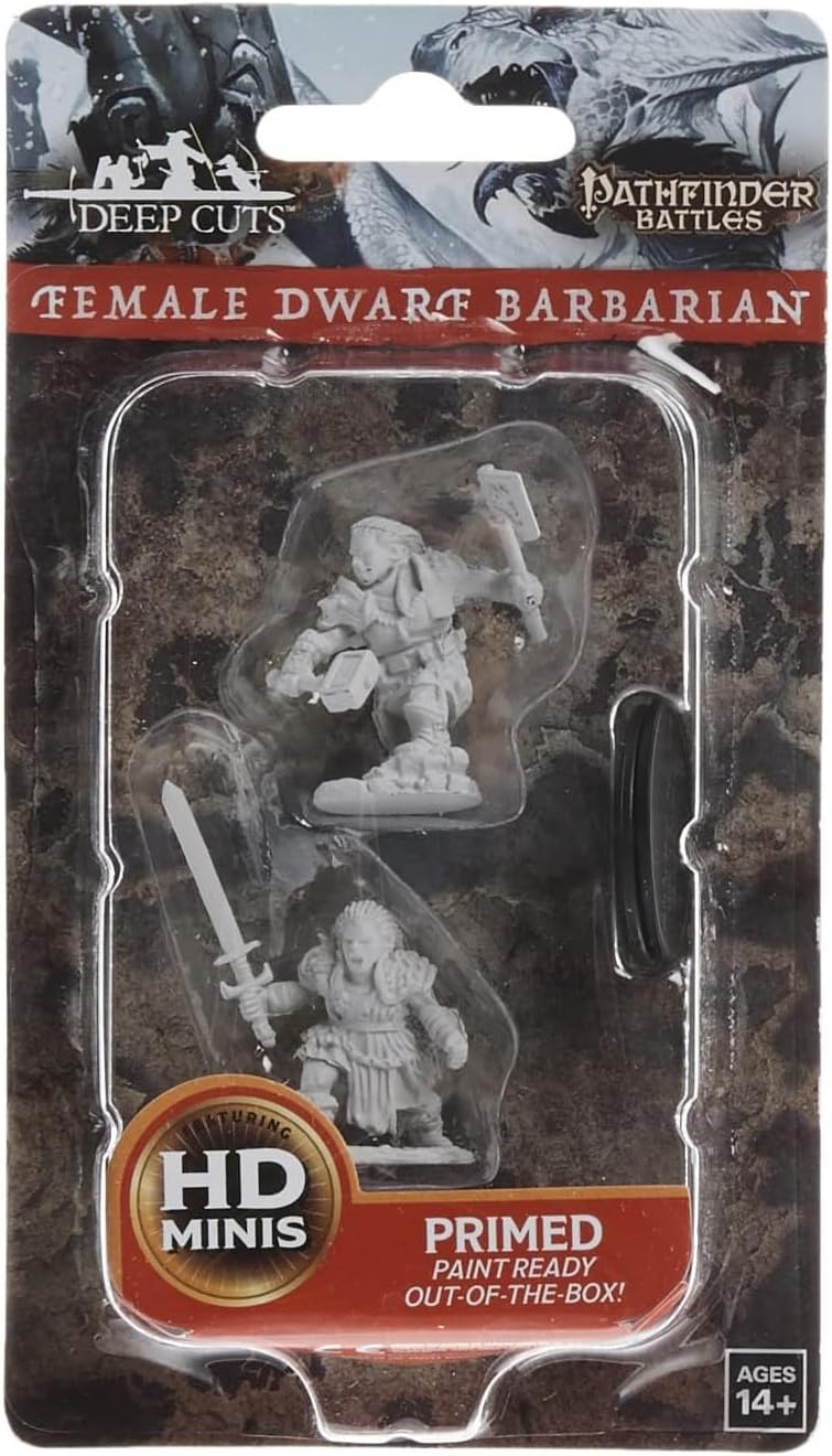 Pathfinder Battles Miniatures: Female Dwarf Barbarian