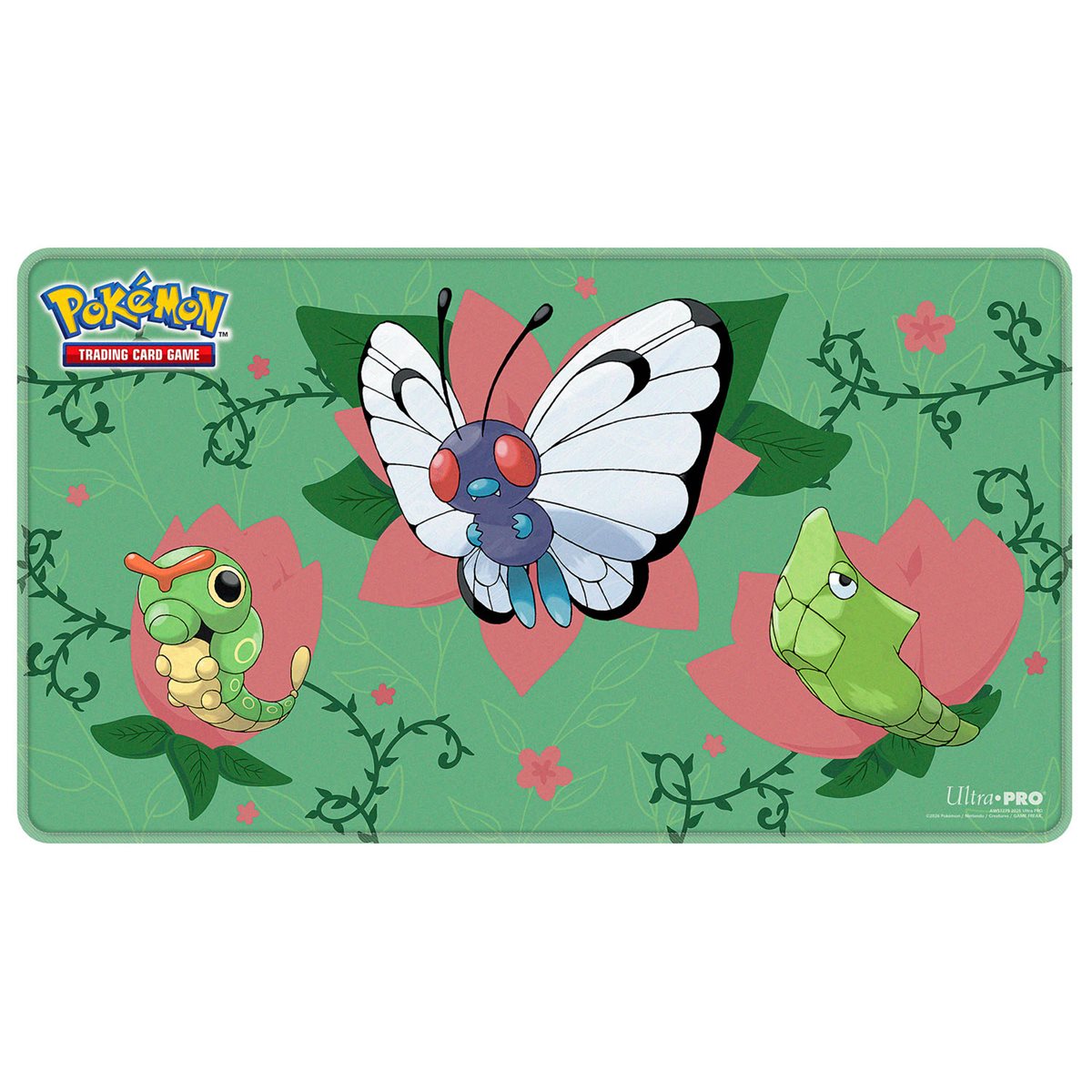Pokemon: Caterpie Evolutions Stitched Playmat