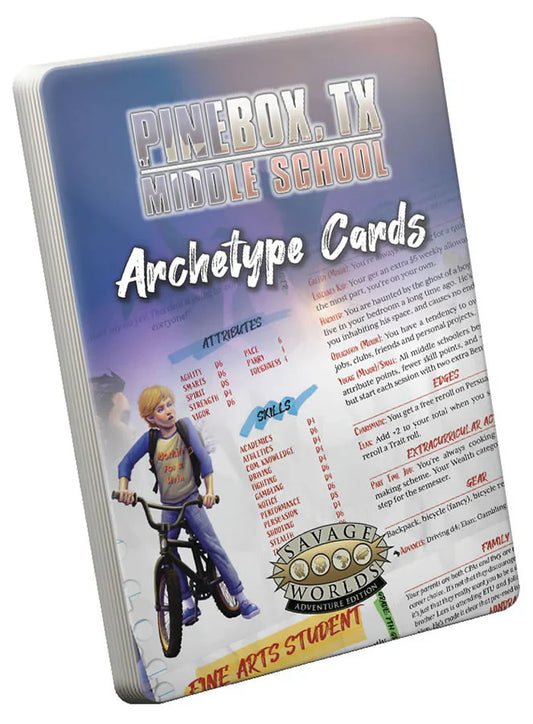 Savage Worlds: Pinebox Middle School - Archetype Cards
