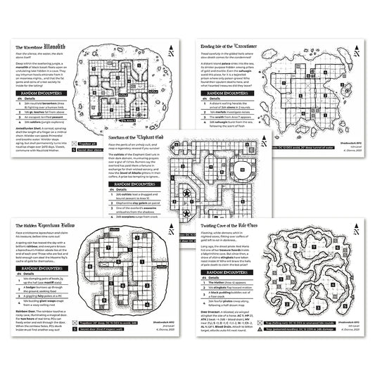 Shadowdark: The Role-Playing Game - Five Mini Adventure Cards