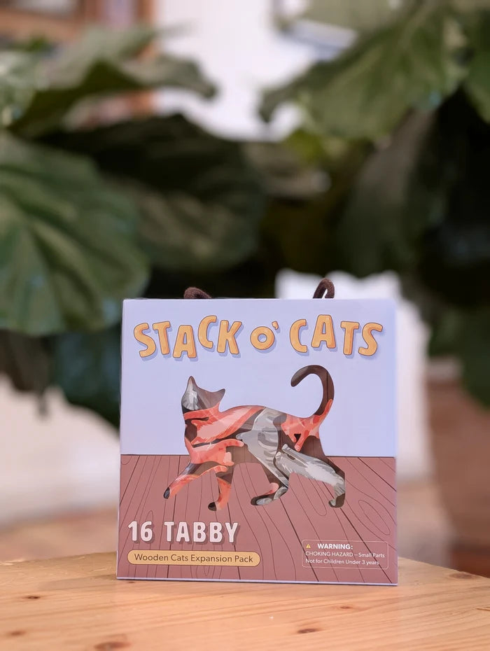 Stack O' Cats: 16 Tabby Wooden Cats Expansion Pack