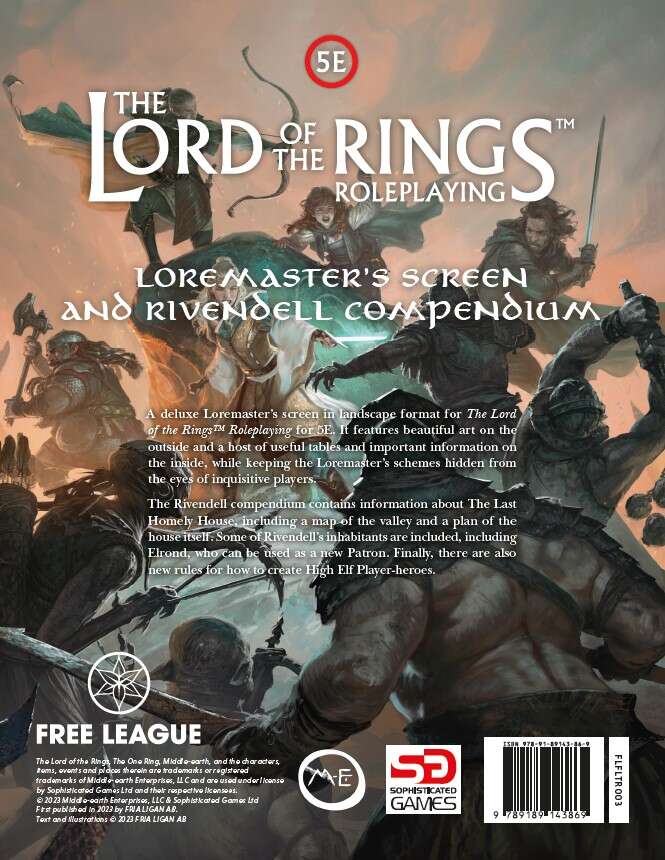 The Lord of the Rings Roleplaying: Loremaster's Screen and Rivendell Compendium (5E)