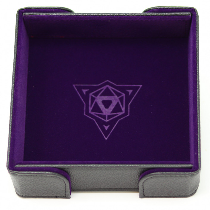 Square Dice Tray with Snaps (Purple)