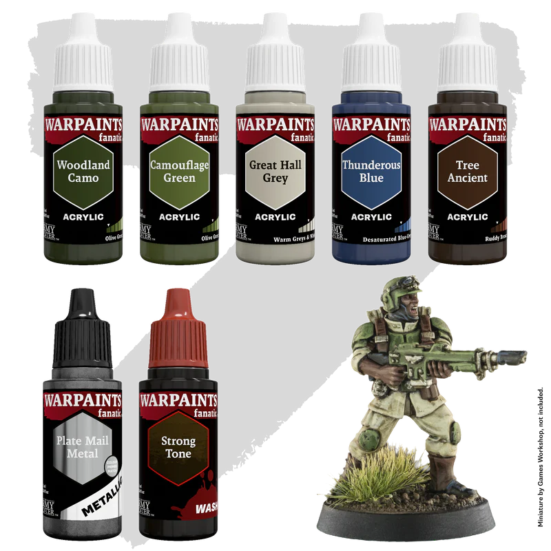The Army Painter: Field Gear Green - Combat Se7ens Army Paint Set