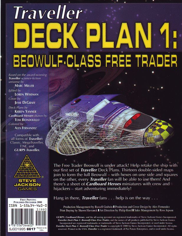 Traveller: Deck Plan 1 - Beowulf-Class Free Trader