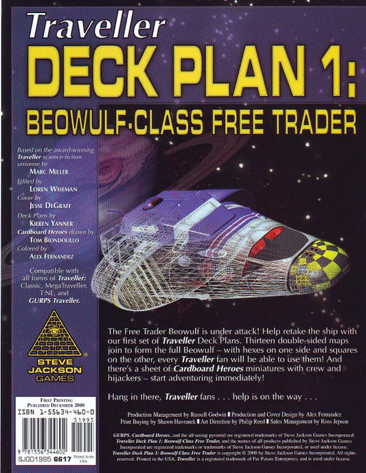 Traveller: Deck Plan 1 - Beowulf-Class Free Trader