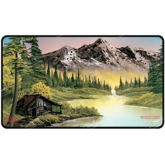 Bob Ross Playmat - Mountain Retreat (Black Stitched)