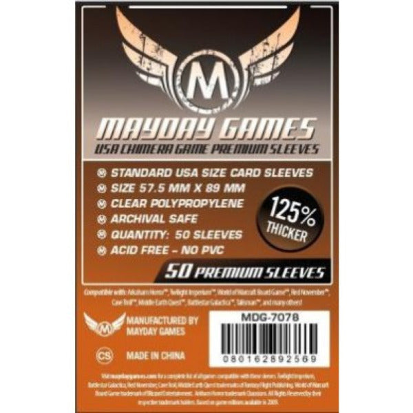 USA Chimera Game Premium Sleeves (57.5x89mm, 50 Sleeves)