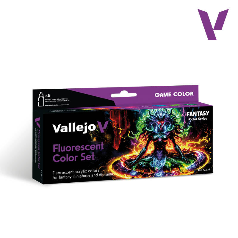 Vallejo: Fluorescent Color Paint Set