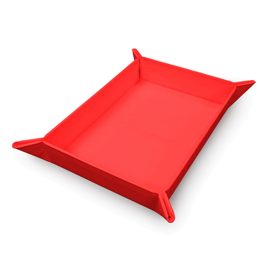 Vivid Red Magnetic Foldable Dice Tray