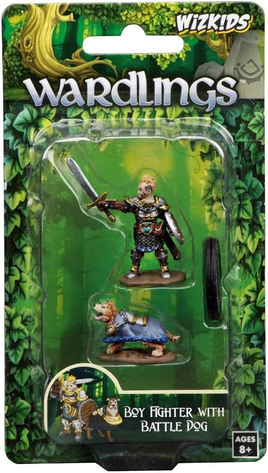 Wardlings Miniatures, Pre-Painted: Boy Fighter with Battle Dog