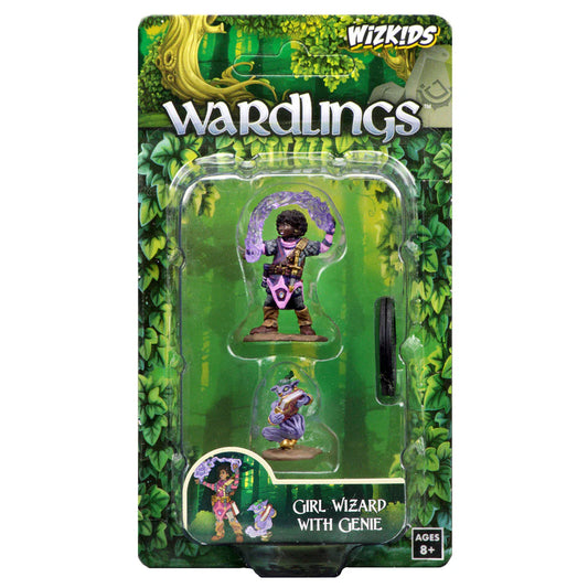 Wardlings Miniatures, Pre-Painted: Girl Wizard with Genie