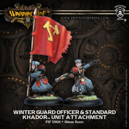 Warmachine: Khador - Winter Guard Officer & Standard Unit Attachment