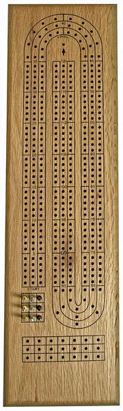 Cribbage 3-Track Board (Solid Wood)