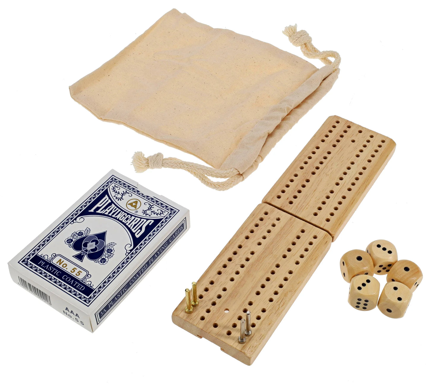 Cribbage & More: 12 in 1 Game Set with Dice & Cards