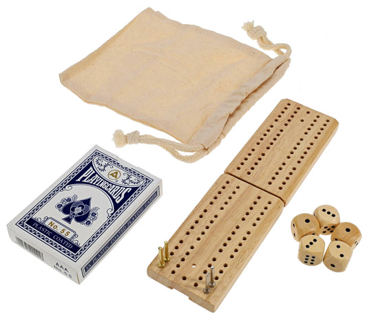 Cribbage & More: 12 in 1 Game Set with Dice & Cards