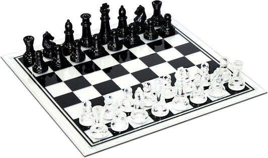 Chess Set (Glass Black / Clear)