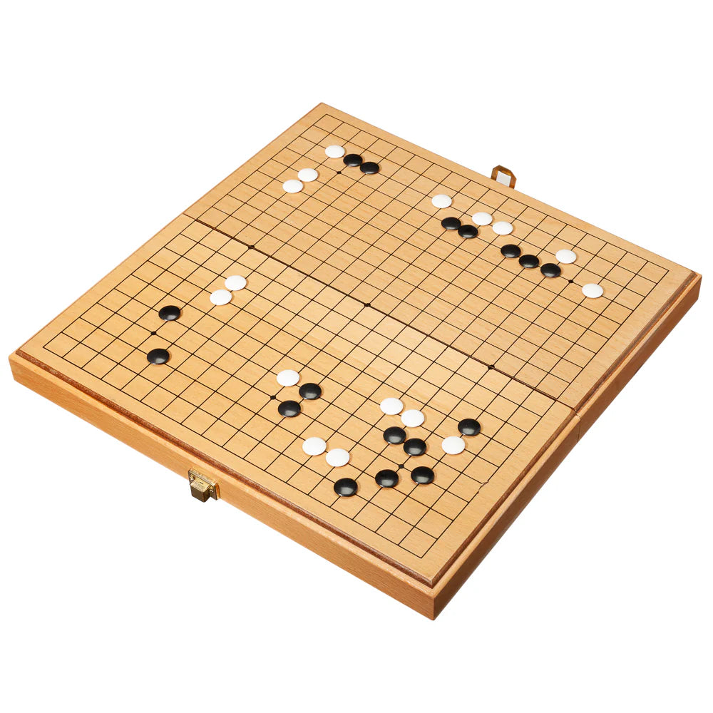 Go Set, Wood 12" Folding with Plastic Stones