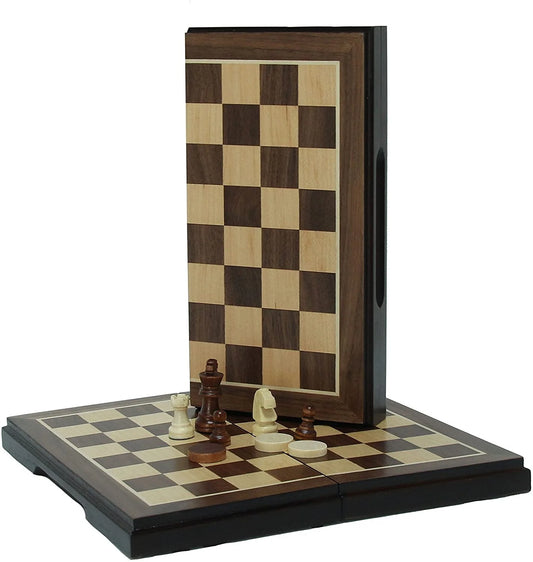 Combo Set: 2 in 1 - Magnetic Chess & Checkers Set